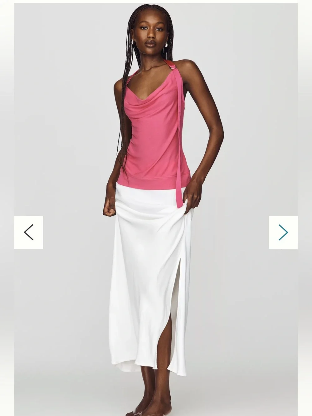Maeve cowl neck halter top pink XL NWT Anthropologie